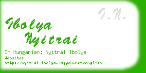 ibolya nyitrai business card